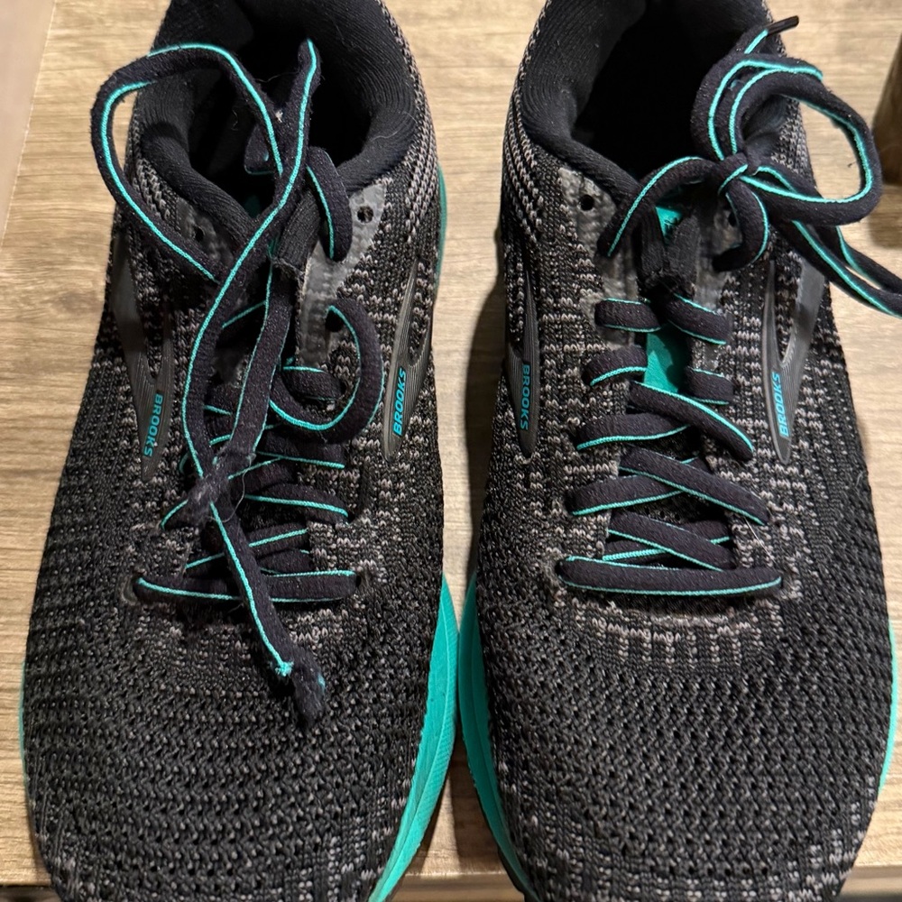 Brooks Black and Teal Revel 3 Running Shoes